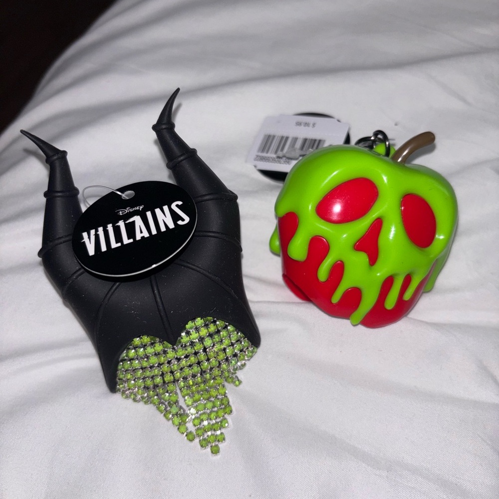 Disney Villains Black and Lime Keychain Duo bundle